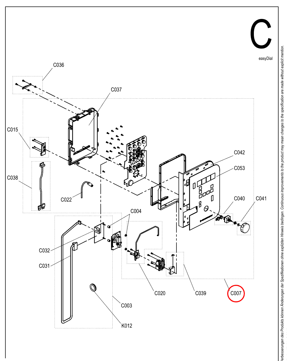 Panel sterowania easyDial UI do pieca Convotherm 4 / maxx pro - 5056367