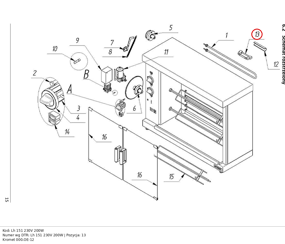 Żarówka halogenowa Kromet - Lh 151 230V 200W