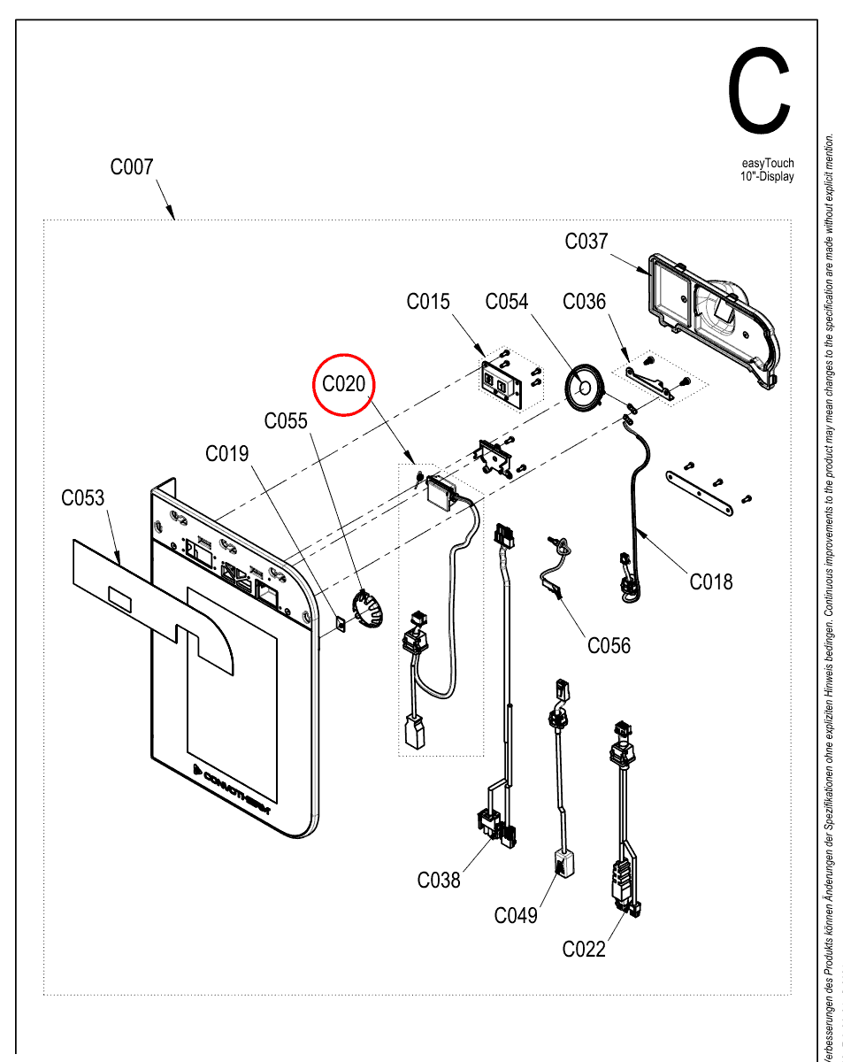 Złącze USB z przewodem do sterownika do pieca Convotherm 4 - 5056361