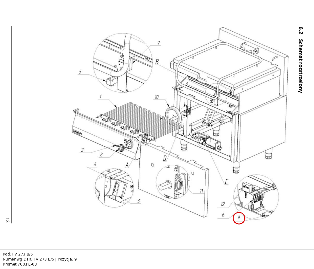Listwa przyłączeniowa Kromet - FV 273 B/5