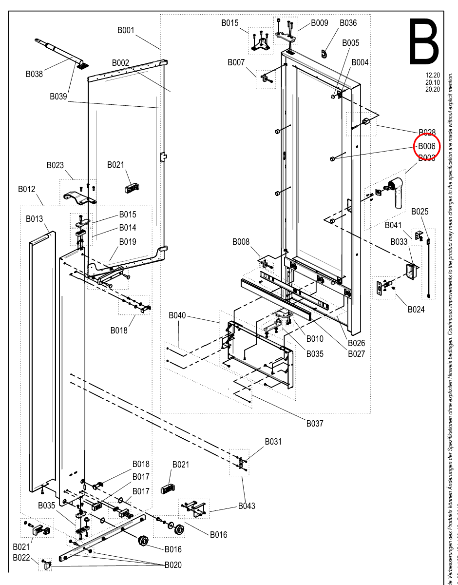 Element dystansowy drzwi pieca wolnostojącego - Convotherm 4 / maxx pro - 6056383
