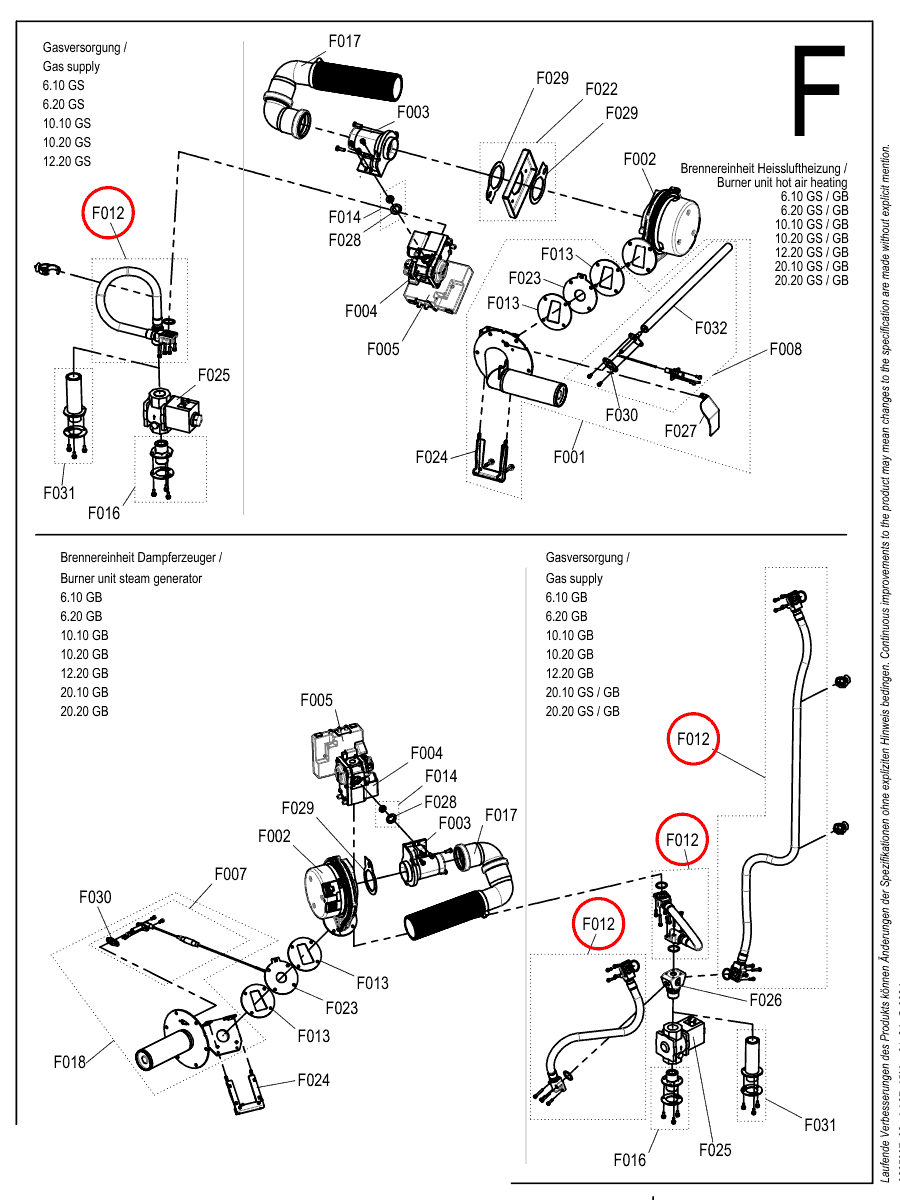 Wąż gazowy, długość 1100 mm do pieca Convotherm maxx pro - 6065659