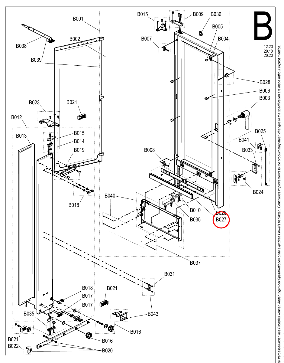 Poprzeczna uszczelka drzwi do pieca Convotherm 4 / maxx pro - 7056805
