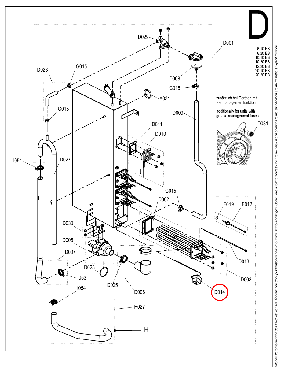 Ogranicznik temperatury bezpieczeństwa wytwornicy pary 170°C do pieca Convotherm 4 / maxx pro - 5056319